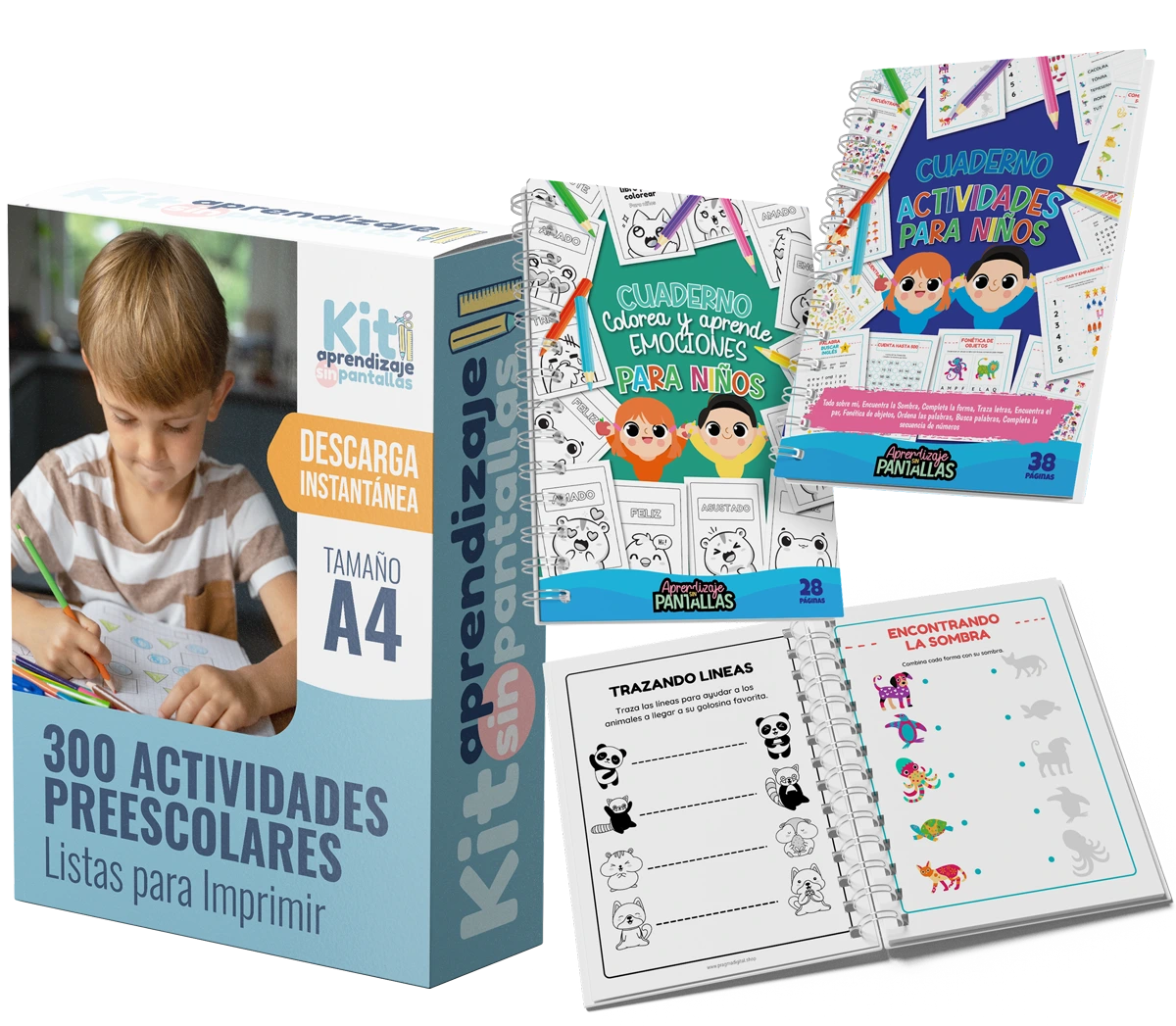 Actividades Educativas Preescolares PDF para Imprimir. Actividades para colorear y trazar para niños de preescolar, dibujos para colorear fáciles y bonitos. Actividades Educativas Preescolares PDF para Imprimir. Kit imprimible para preescolar sin pantallas. Cuadernos PDF de aprendizaje preescolar para niños