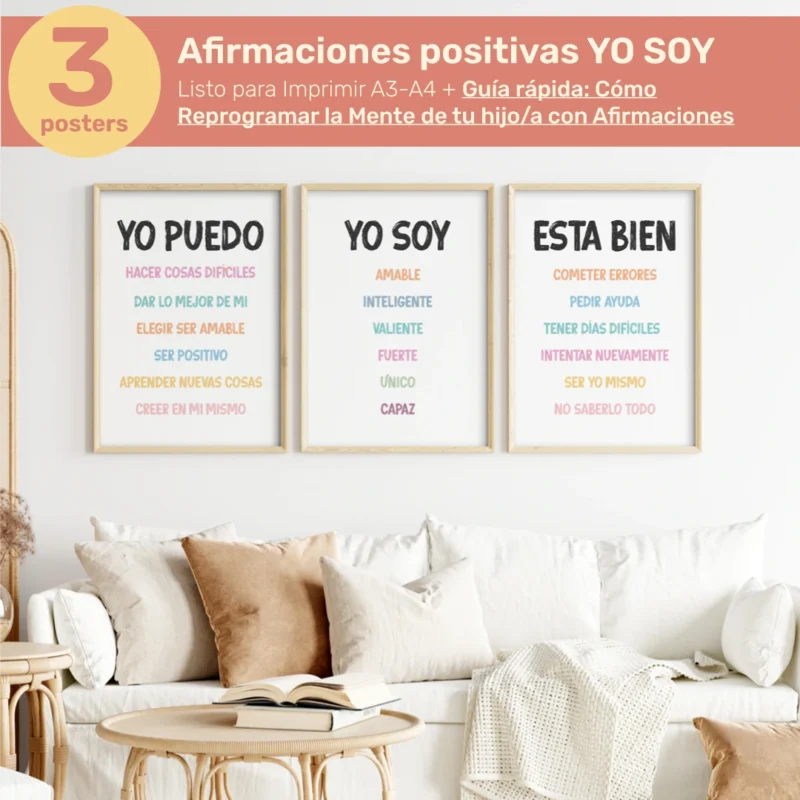 Afirmaciones positivas YO SOY para niños y niñas. Reprogramación mental