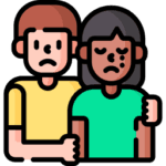 Icono de padres tristes