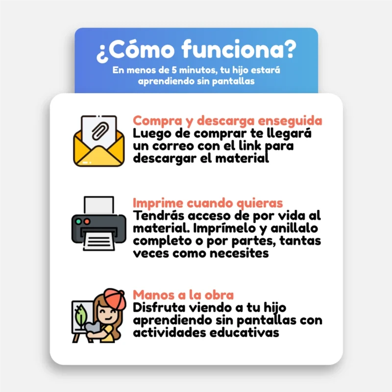 Actividades Educativas Preescolares PDF para Imprimir - Kit - Imagen 3