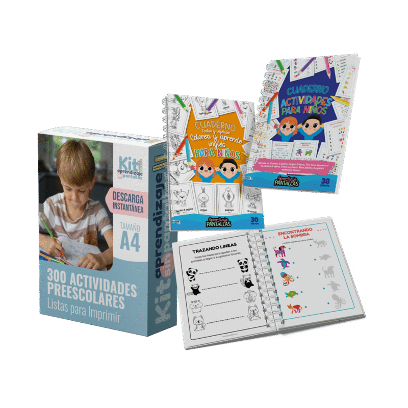 Actividades Educativas Preescolares PDF para Imprimir. Actividades para colorear y trazar para niños de preescolar, dibujos para colorear fáciles y bonitos. Actividades Educativas Preescolares PDF para Imprimir. Kit imprimible para preescolar sin pantallas. Cuadernos PDF de aprendizaje preescolar para niños