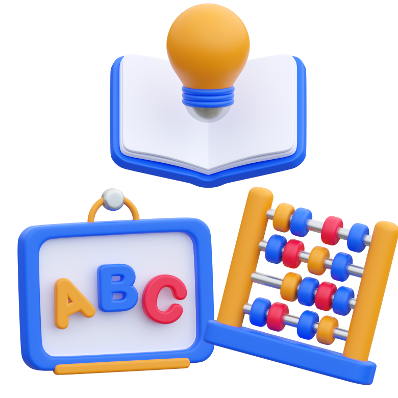 Abaco, abecedario, libro , siguiras escolares en 3D